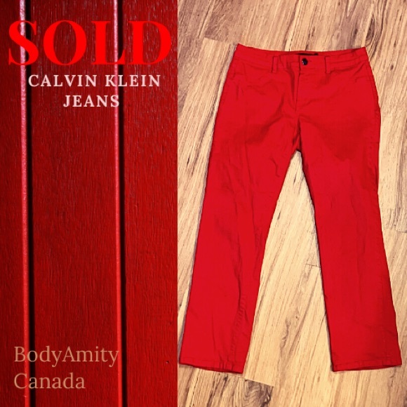 Calvin Klein, Red Skinny Jeans, Size 29/8P